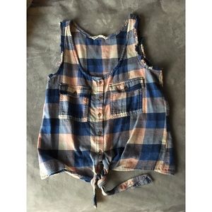 Hippie Laundry Cropped & Front Tied Flannel